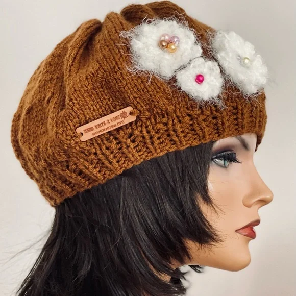 Hand Knits 2 Love Beanie Hat Cap Slouch Designer s-l400.jpg main image 2